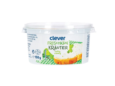 Tepamas kreminis sūris su žolelėmis CLEVER, 150 g