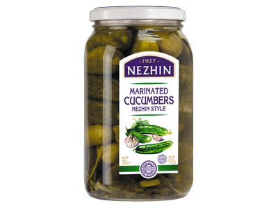 Marinuoti agurkėliai NEZHIN, 920 g / 460 g
