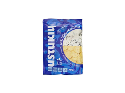 Mini lęšių trapučiai USTUKIŲ mėlyn. pelės. sūrio sk., 70 g