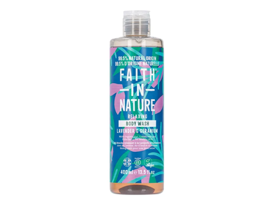 Kūno prausiklis FAITH IN NATURE LEVANDER&GERANIUM, 400 ml