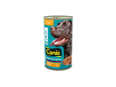 Konservuotas šunų ėdalas CANIS MAJOR su vištiena, 1.25 kg