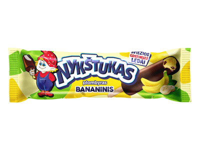 Glaistytas bananinis plombyras NYKŠTUKAS, 58 g