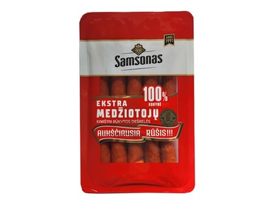 MEDŽIOTOJŲ EKSTRA karštai rūkytos dešrelės, a. r., 480 g