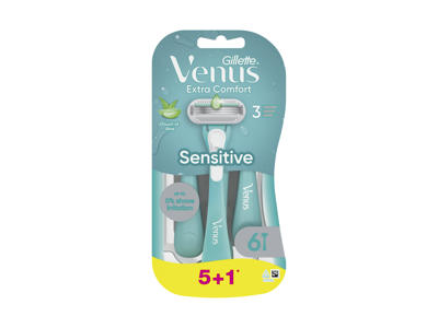Vienkartiniai skustuvai VENUS Sensitive Extra Comfort, 5+1vnt.