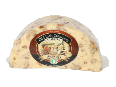 Čederis su graikin. riešutais OLD IRISH CREAMERY, 50 % rieb., 1 kg