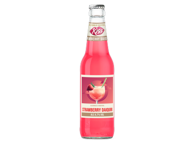 Alkoholinis kokteilis KISS, Strawberry Daiquiri, 4,7%, 0,33 l, butelis