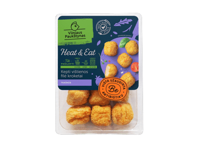 Kepti vištienos filė kroketai, HEAT&EAT, 280g