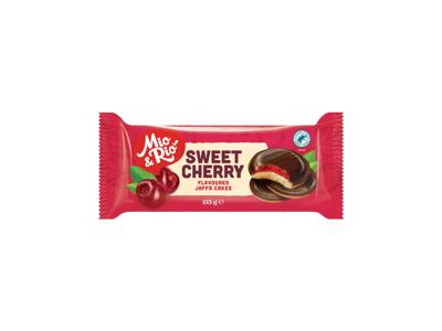 Sausainiai JAFFA su vyšnių skonio žele MIO&RIO, 135 g