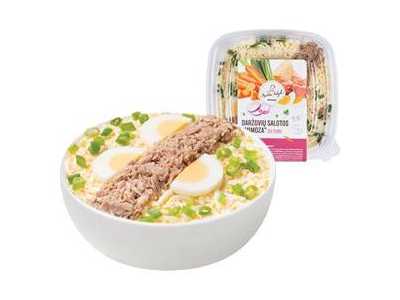 Daržovių salotos MIMOZA su tunais, 600 g