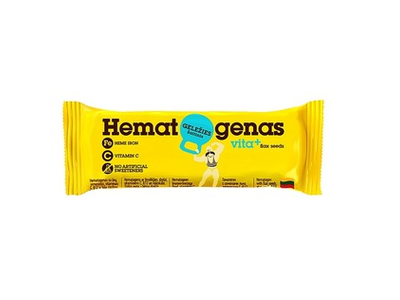 Hematogenas VITA+ su linų sėmenimis ir vitaminais, 50 g