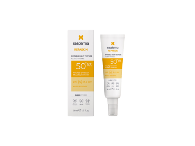 Apsauginis fluidas veidui SESDERMA REPASKIN INVISIBLE LIGHT TEXTURE SPF50+, 50 ml