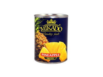 Ananasų gabaliukai MIKADO, 565 g/340 g