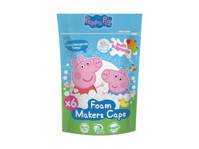 PEPPA PIG FOAM MAKERS vonios putų kapsulės (6 x 16 g)