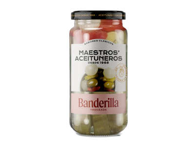 Daržovės ir alyvuogės ant iešmelių MAESTROS ACEITUNEROS, 345/150 g