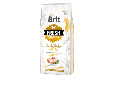 Sausas visavertis pašaras šunims BRIT Fresh Chicken with Potato  12 kg