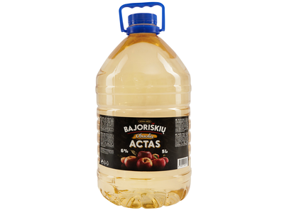 Obuolių actas BAJORIŠKIŲ, 6%, 5 l,  PET