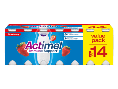 Jogurtinis gėrimas ACTIMEL, braškių sk., 1,4 % rieb., 1.4 kg