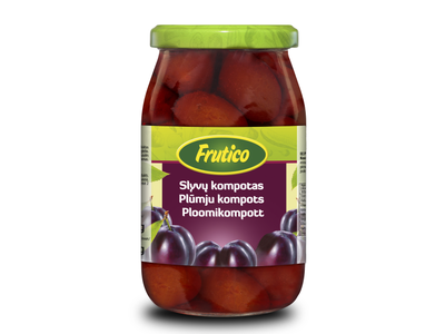 Slyvų kompotas FRUTICO, 870 / 390 g