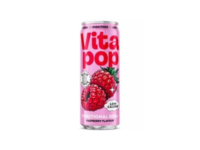 Gazuotas funkcinis gėrimas VITA POP (RASPBERRY), 330ml