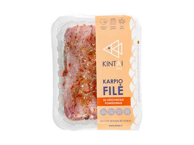 Karpio filė su džiov. pomidorais KINTAI, 1 kg