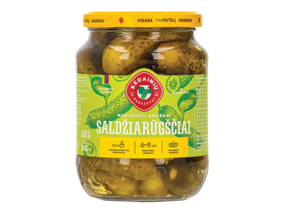 Marinuoti agurkai KĖDAINIŲ, saldžiarūgščiai, 680g/340g