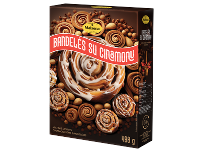Miltinis mišinys MALSENA, cinamoninėms bandelėms, 498 g