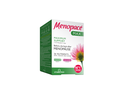 Vitaminų kompleksas menopauzės periodui MENOPACE MAX, 56 tab. 28 caps