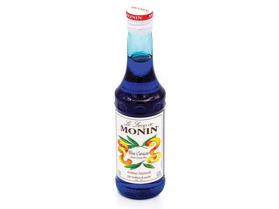 Sirupas MONIN BLUE CURACAO, 0,25 l