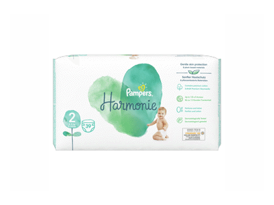 Sauskelnės PAMPERS Harmonie, Value Pack, 2 dydis, 39 vnt.