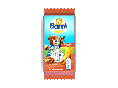 Pyragėlis BARNI su šokolado įdaru, 30 g