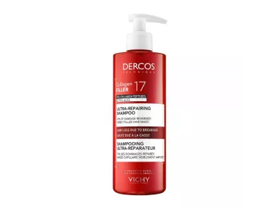 VICHY intensyvaus poveikio gaivinamasis šampūnas DERCOS COLLAGEN 17 FILLER, 400 ml