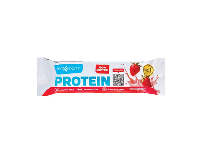 Baltyminis batonėlis braškių skonio MAX SPORT, 60 g