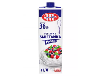 Grietinėlė, 36%, UHT, 1 l (M)