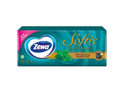 Zewa Softis Menthol 10x, 9 vnt