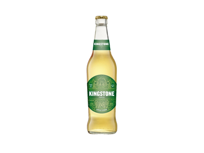 Sidras KINGSTONE PRESS, obuolių skonio, 4,7%, 0,5 l, butelis, D