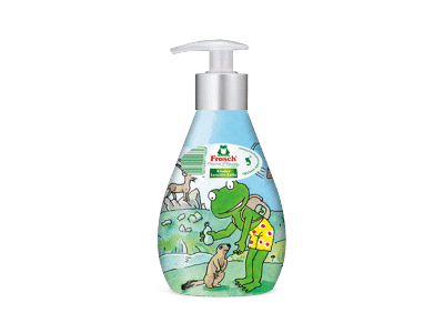 Vaikiškas skystasis muilas FROSCH KINDER (su dozatoriumi), 300 ml