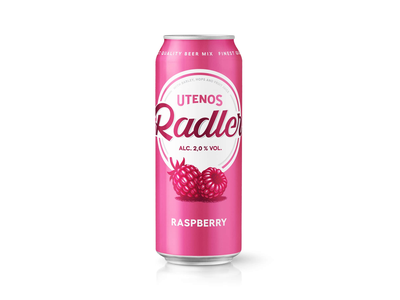 Alus UTENOS RADLER RASPBERRY, 2%, 0,5l