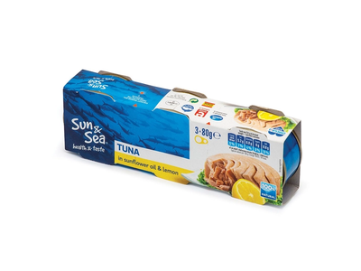 Tuno gabaliukai su citrina SUN&SEA, 240 g