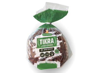 TIKRA juoda duona su kmynais, 500 g