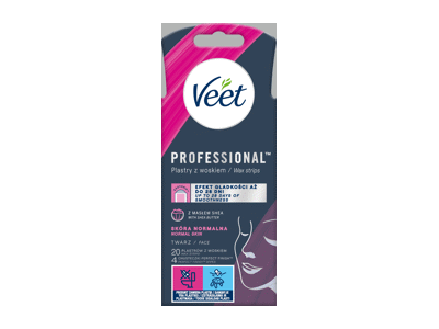 Veido depiliavimo vaško juostelės „ Veet Easy Gel“, 20 vnt.