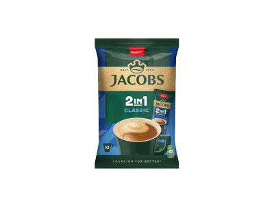 Tirpiosios kavos gėrimas JACOBS 2IN1, 124 g