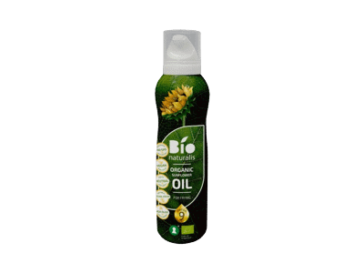 Ekologiškas purškiamasis saulėgrąžų aliejus BIONATURALIS, 200 ml