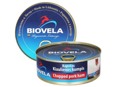 Kapotas kiaulienos kumpis BIOVELA, 240 g