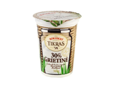 Grietinė ROKIŠKIO TIKRAS, 30%, 360 g