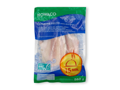 Šald. pangasijų filė b. o. NOWACO, ASC, 560 g