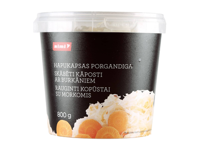 Rauginti kopūstai su morkomis RIMI, 800g