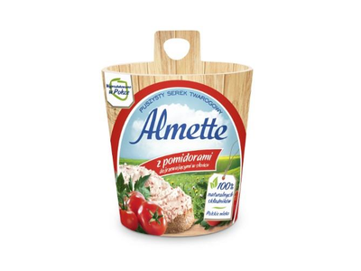 Tepamas varškės sūris ALMETTE, su saulėje džiovintais pomidorais, 21% rieb.,150 g