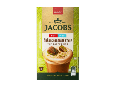 Tirpiosios kavos gėrimas JACOBS 3IN1 DUBAI CHOCOLATE, 120 g