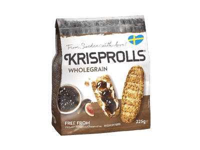 Pilno grūdo skrudintos duonelės KRISPROOLS, 225 g