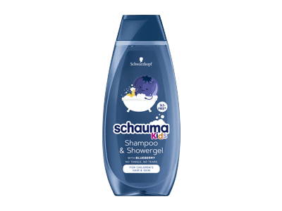 Vaikiškas plaukų šampūnas ir dušo gelis SCHAUMA KIDS, 400 ml